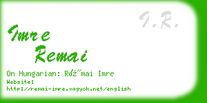 imre remai business card